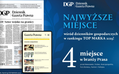 Dziennik Gazeta Prawna w pierwszej piątce rankingu Top Marka